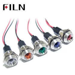 Trou de montage en métal de 16mm, haute qualité rouge jaune bleu vert 12v 24v 110v 220v indicateur lumineux