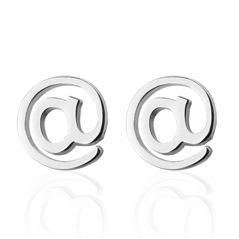 Fashion men's jewelry French cuffs cufflink silvery letter the @ symbol cufflinks