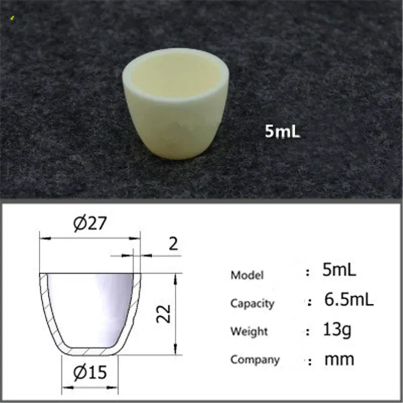 

99.5% corundum crucible/Alumina ceramic crucible/5ml/Temperature resistance 1600 degree / sintered ceramic crucible