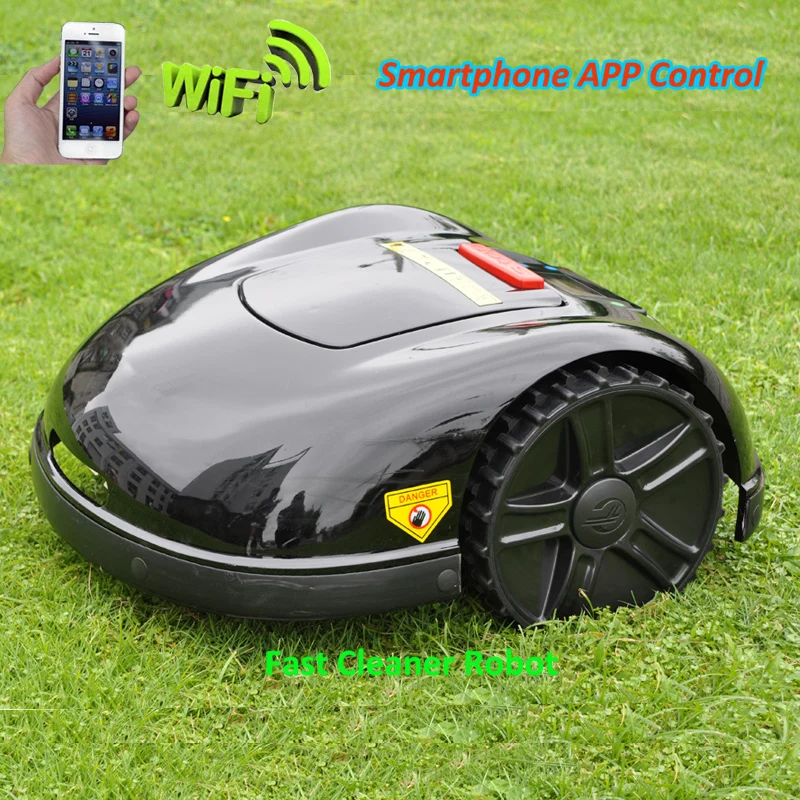 Electric robot lawn mower With Smartphone WIFI App,Water-proofed charger ,Auto Recharged,13.2ah Lithium battery