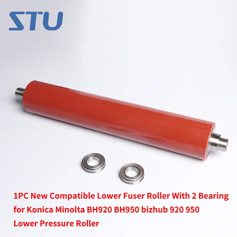 

1PC High Quality Lower Fuser Roller wirth 2pcs bearings for Konica Minolta BH920 BH950 bizhub 920 950 BH 920 950 Pressure Roller