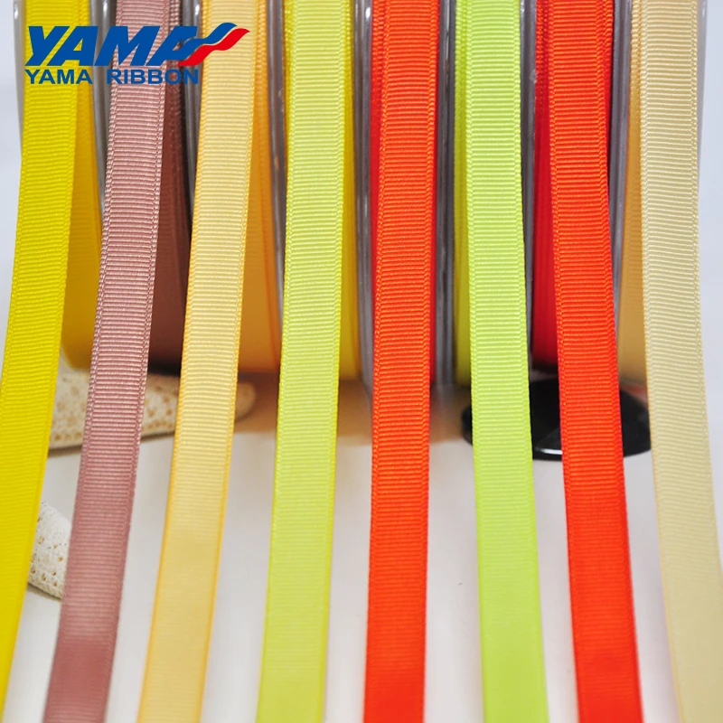 YAMA Yellow Gold Grosgrain Ribbon 6 9 13 16 19 22 mm 100 yards/lot Solid Packing Wedding Gift Wrapping Party Decorations Ribbons