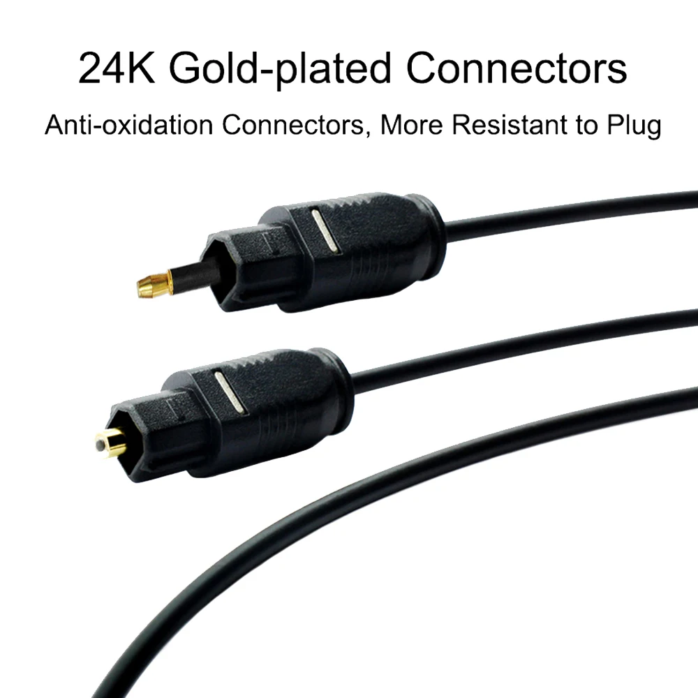 2M Mini 3.5mm Audio Cable Digital SPDIF Optical Fiber Cord Gold Plated For Speaker Blu-Ray Player Xbox Power Amplifier Dropship