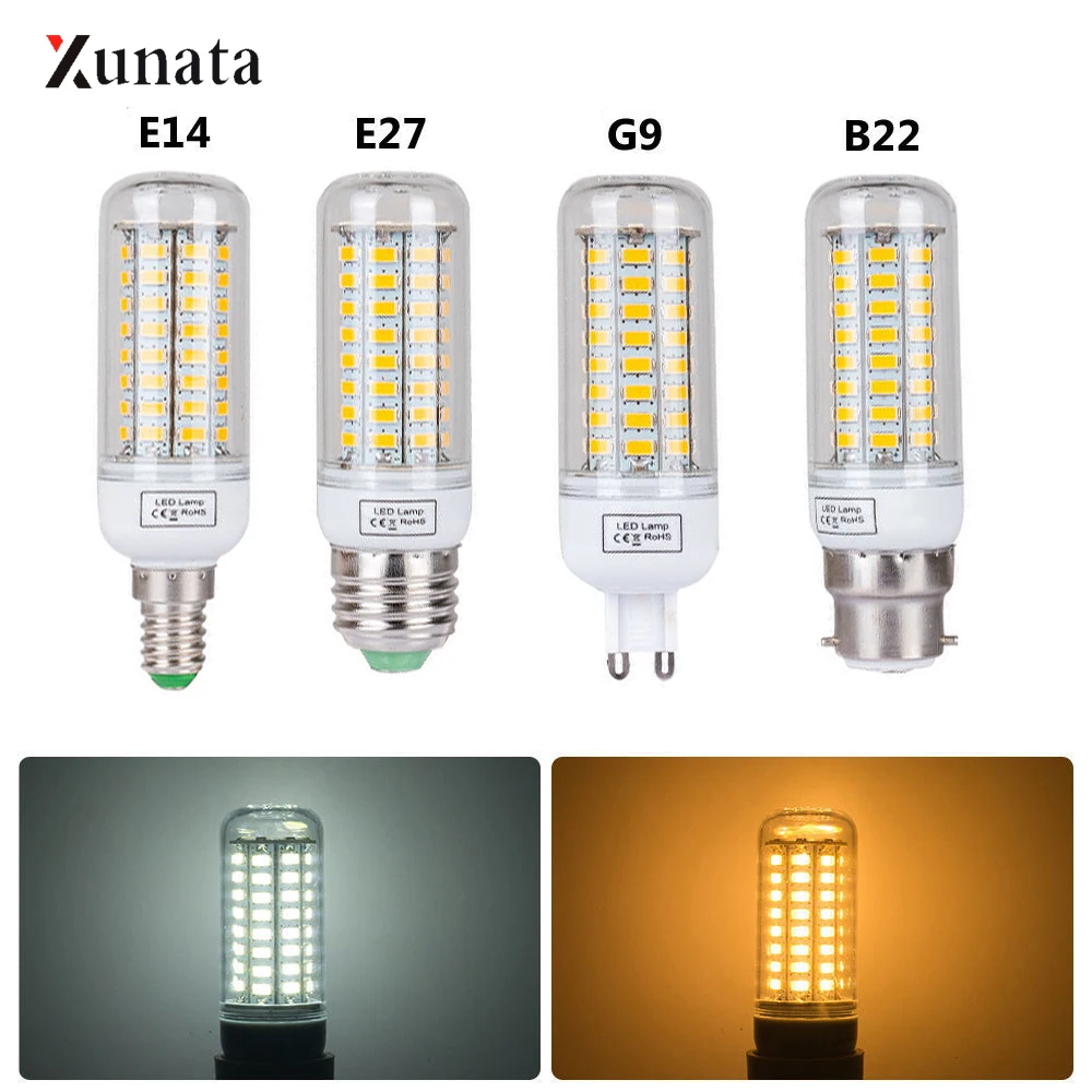 

XUNATA 1pc LED Corn Lights 220V SMD5730 LED Bulb Chandelier for Home Modern Lighting E27 E14 G9 GU10 5W 7W 10W Corn Led Lamp