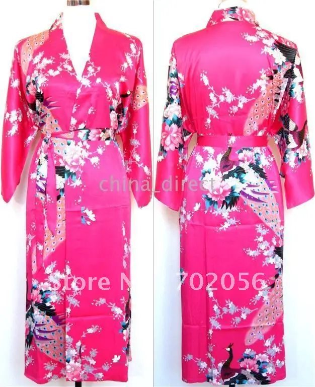 Ladies womens Satin Pajama Pjs Lingerie Sleepwear Robe Kimono pjs 10pcs/lot