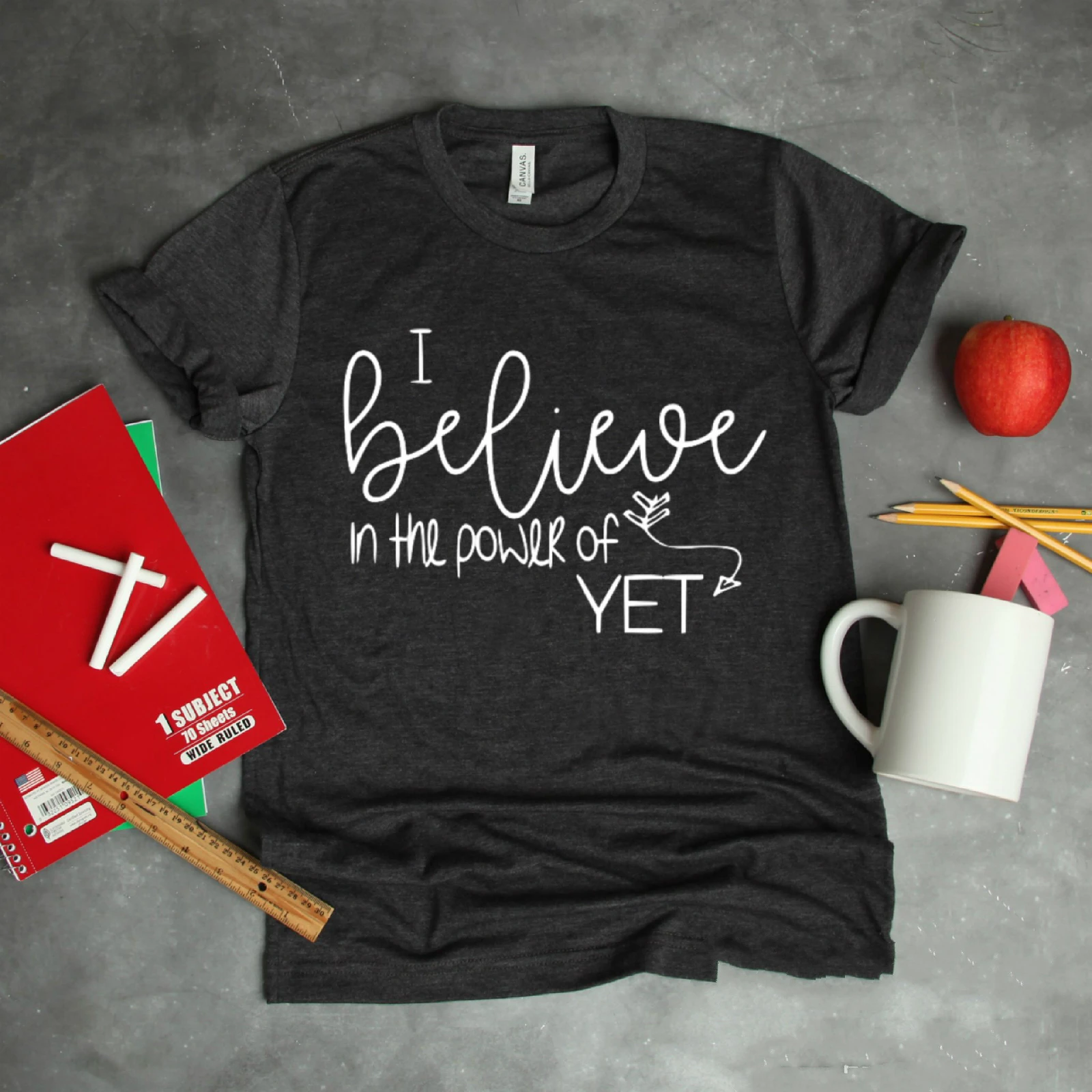 New Women Power of Yet T-shirt Growth Mindset Shirt I Believe in the Power of Yet Teacher Shirt Back To School Teacher Gift