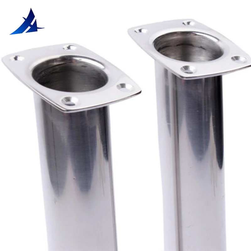 2X316 Stainless Steel Flush Mount Fishing Rod Holder 15 Degree  Rod Pod for Marine Boat