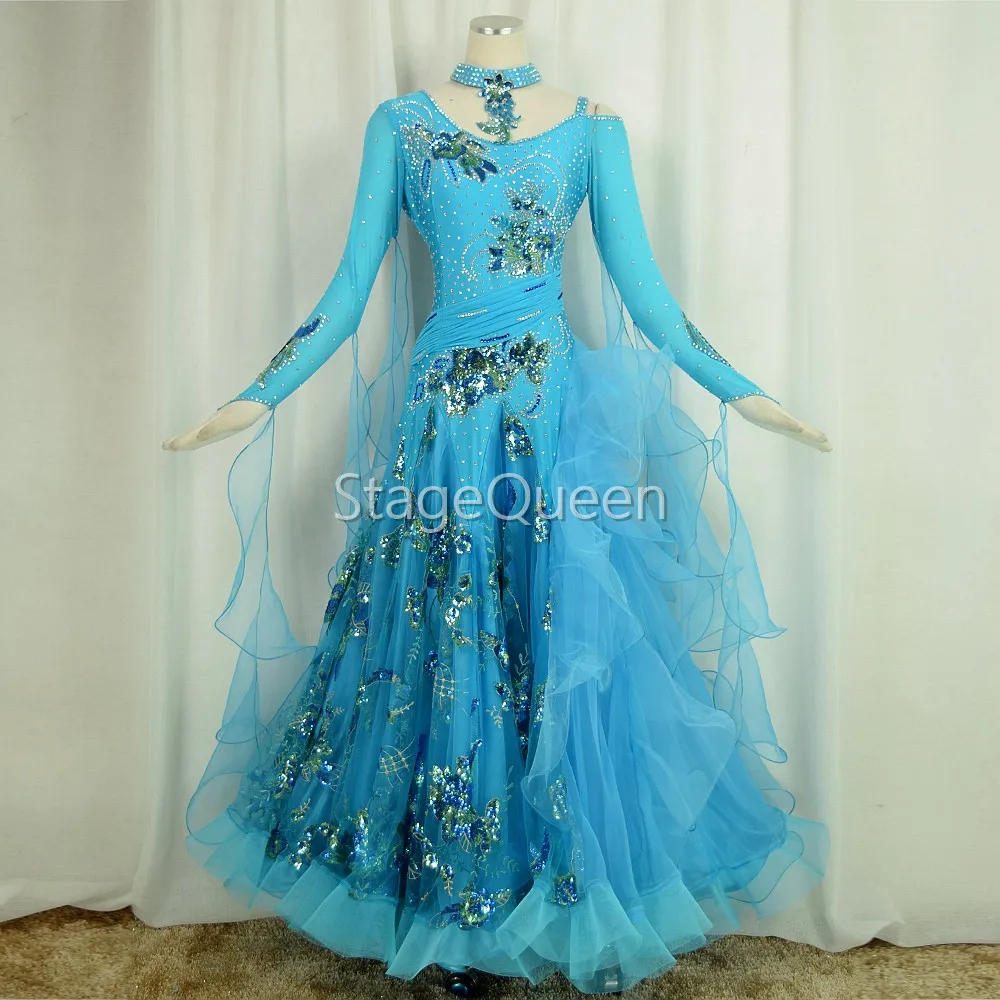 

Rhinestones Ballroom Dance Competition Dresses Women/Ballroom Dresses/Ballroom Waltz Dresses/Ballroom Dancing/Waltz Dress