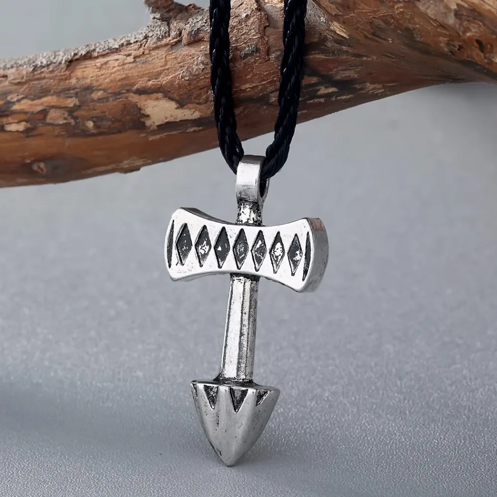 Kinitial Thor's Hammer Mjollnir Scandinavian Pendant marve Necklace Charms Cross Arrow Necklaces Viking Bijoux Nordic collier