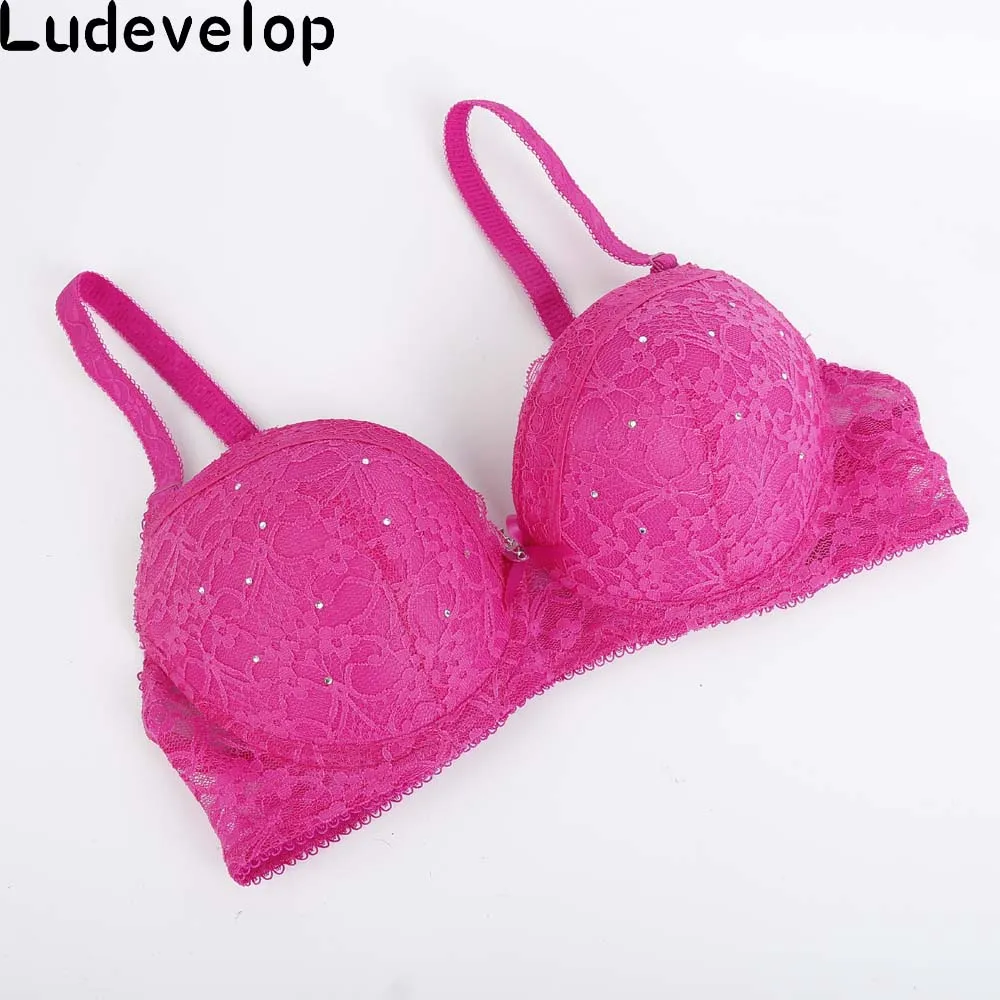 Nowe koronkowe biustonosze damskie Plus Size Push Up Underwear Bra Brassiere 34 36 38 40 ABC Cup For Female Bralette