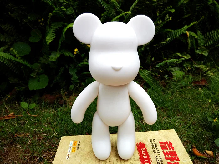 10 inch Vinyl Cartoon Popobe Violence Bear Momo White Mold for DIY Graffiti painted 24cm