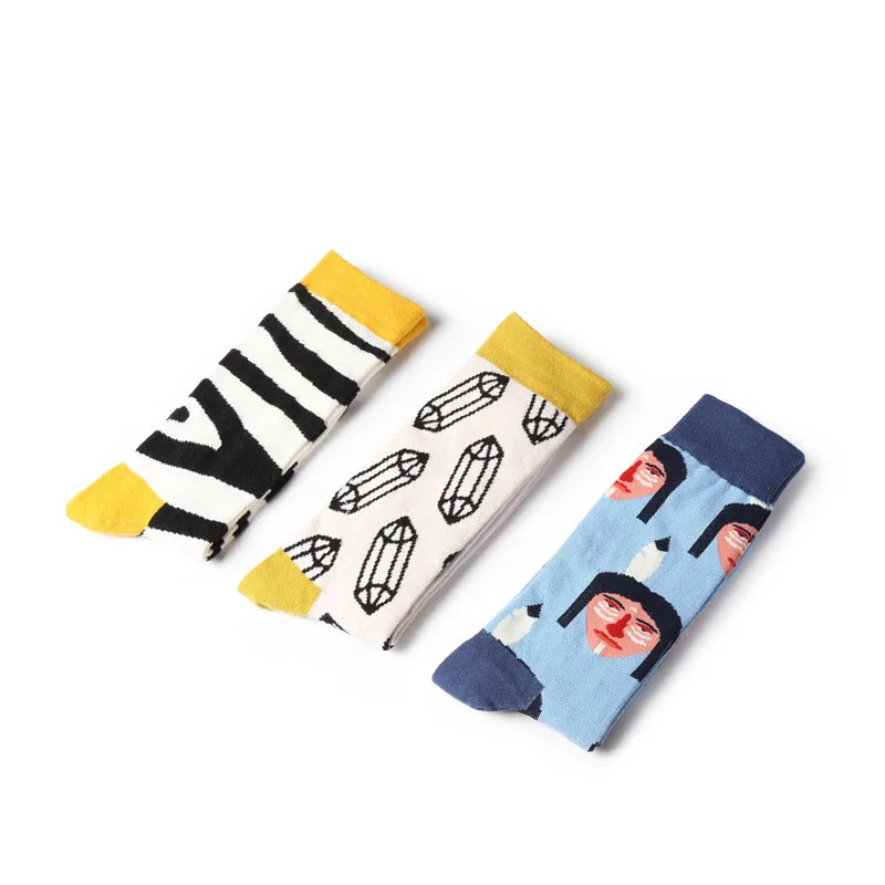 New Men Cotton Socks Cool Amimal Funny Socks Gog Horse Fox Harajuku Style Cartoon Fashion Socks