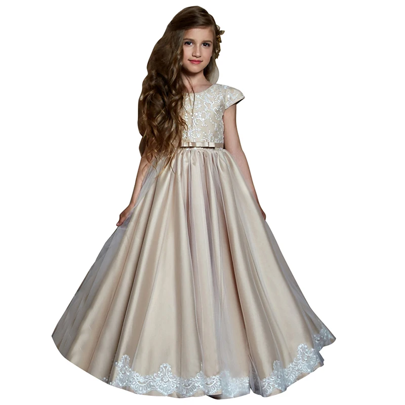 

fancy little girls dress children kids evening dress ball gown fantasia infantil para menina cap sleeve flower girls dresses