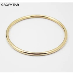 Women Fashion Jewelry Stainless Steel Simple Round Bangle Classic Golden Bangle Bracelets