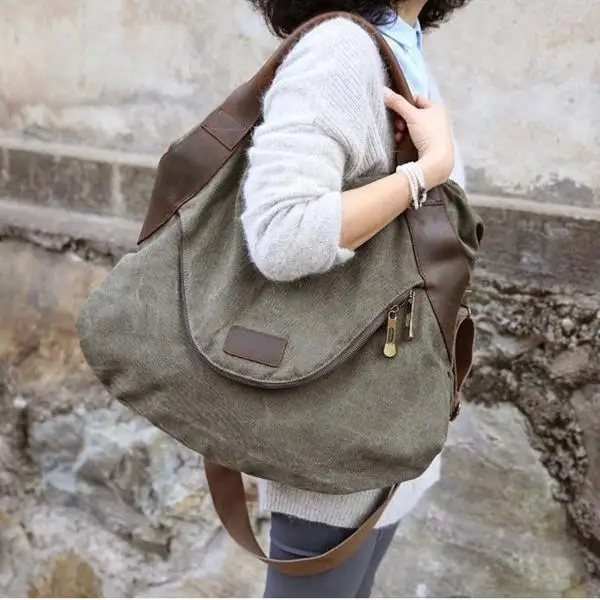 Vintage Big Canvas Tote Bags for Women Casual Shopping Crossbody bag VIP Fast Dropship Purses Handbags Travel Bag Sac a main