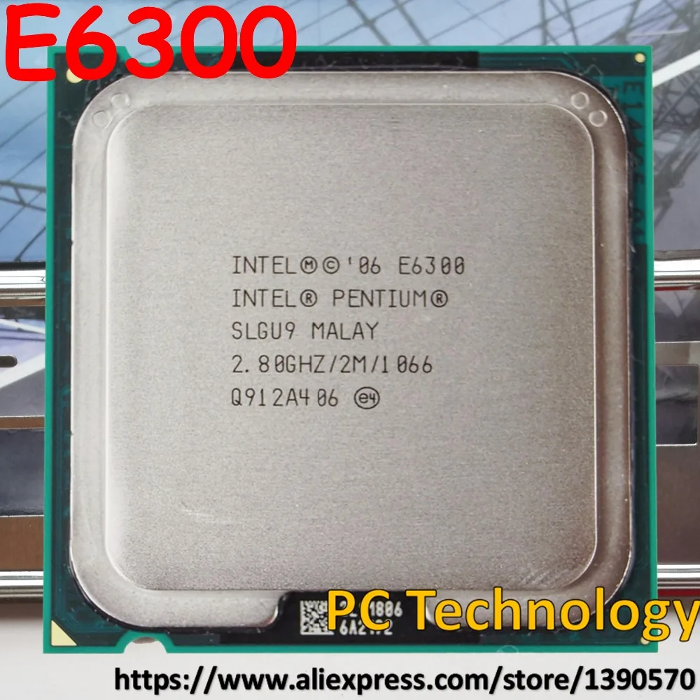 Original Intel PENTIUM E6300 Desktop processor CPU 2.8GHz/2MB/1066MHz LGA 775 Free shipping (ship out within 1 day)