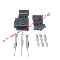 1 Set 3 Pin Auto Stereo Connector Car Speaker Plug Treble Plug Rain Sensor Socket For VW BMW 1-968700-1 1355620-1
