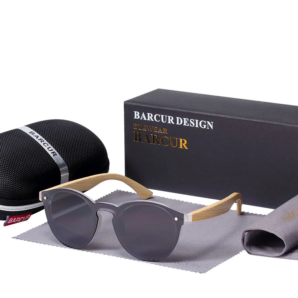 BARCUR Cat Eye Sonnenbrille Bambus Männer Neue Marke Gläser Sonne Gläser Für Frauen Googles Rot Sonnenbrille Angeln Brillen