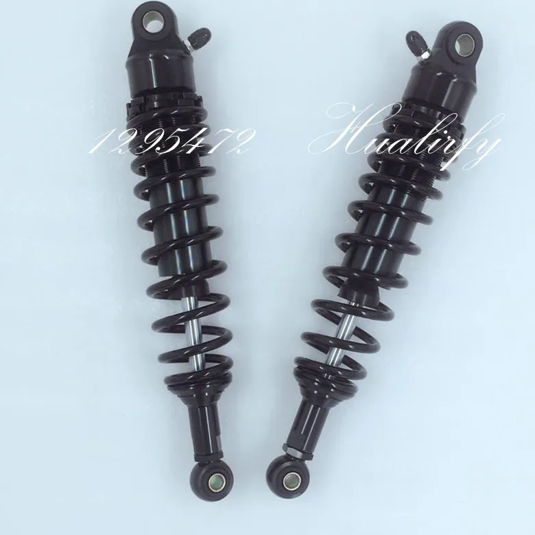 new 1 Pair  universal   340mm Black Motorcycle Dirt Bike Rear Suspension Air Shock Absorber   all  Black