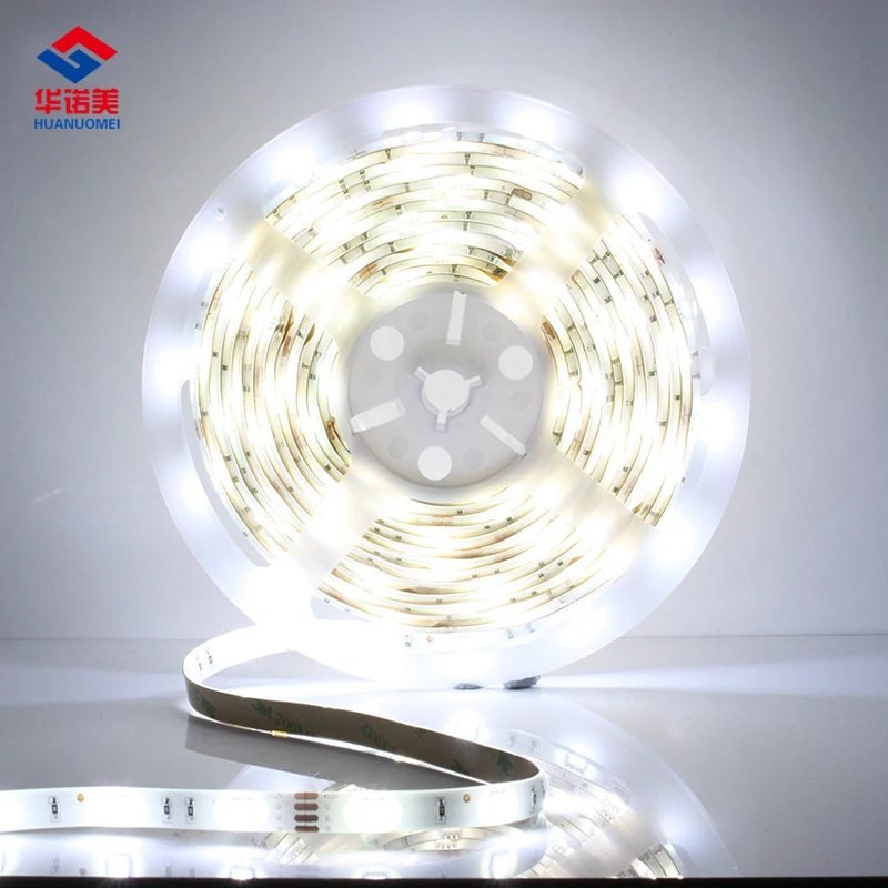 12V Waterproof Flexible LED Strip 5050 SMD 30LEDs/m 5M/Roll White PCB Tape LED Light Red Blue Green Yellow White RGB