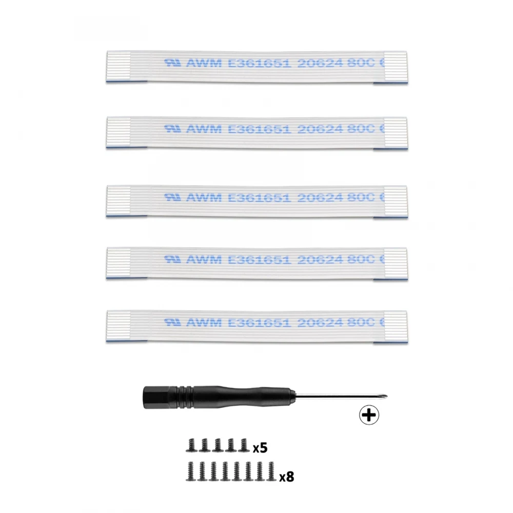 لوحة اللمس المتطرفة 10Pin الشريط فليكس كابل "+" مفك براغي مجموعة ل PS4 المراقب المالي