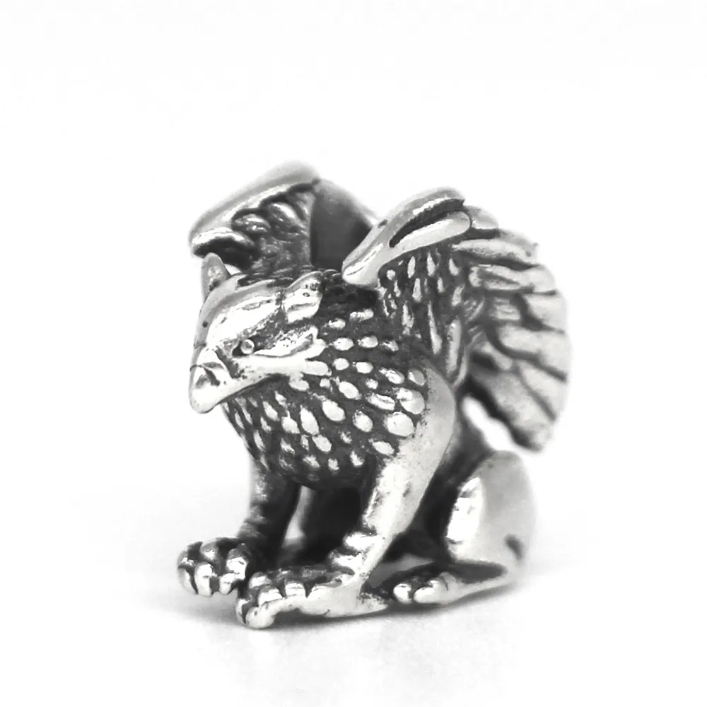 Mistletoe Genuine 925 Sterling Silver Gryphon Charm Bead Fit Faerybeads Bracelet Jewelry