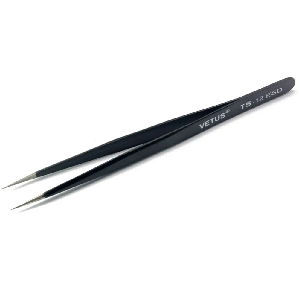 Aidetek Pro Anti-static ESD safe Fine Super Anti-Magnetic Non-corrosive Tweezers ESD-TS-12