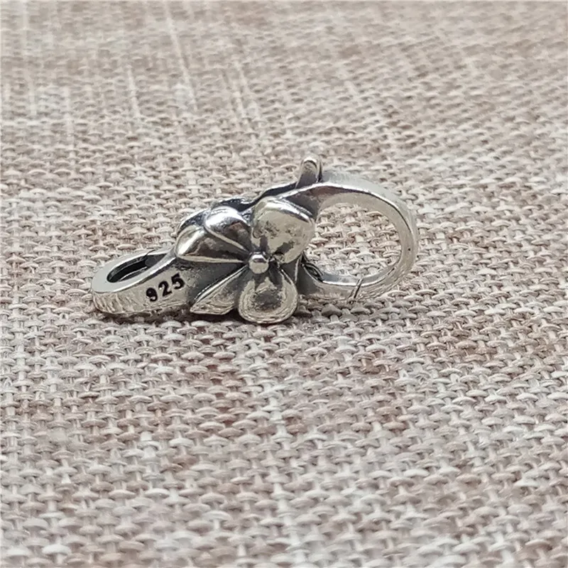 925 Sterling Silver Bowknot Bow Knot Lobster Claw Clasp for Bracelet Necklace