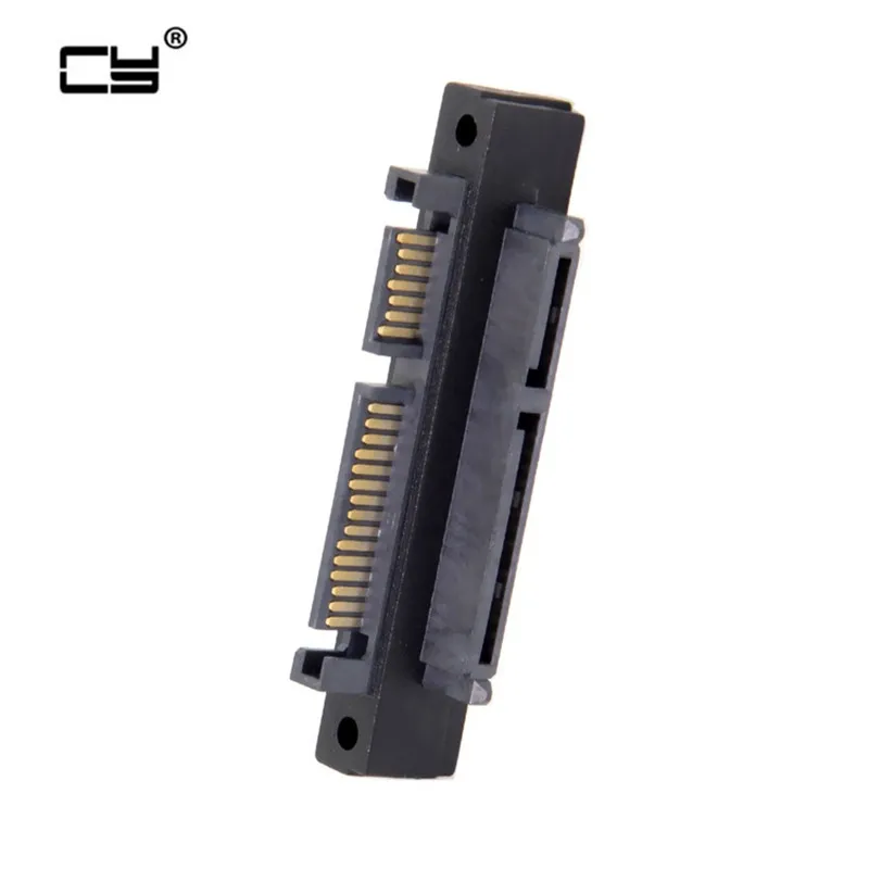 Extension  Convertor SATA 22Pin 7+15 Male to SATA 22P Female 90 Degree Up  Down angled Adapter