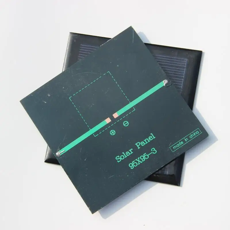 BUHESHUI Mini 1W 5,5V Solarzelle Epoxy Solarmodul DIY Solarpanel Ladegerät für 3,7V Batterie LED-Licht 95*95MM 20PCS