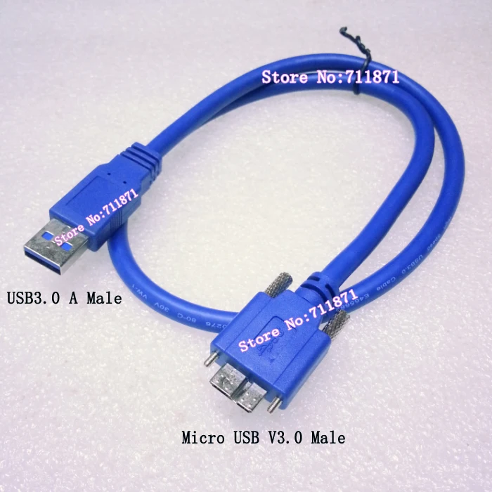 Screw fixed Micro USB V3.0 charging Data Cable Line Mobile HDD Note3 Micro USB V3.0 Data Charging Cable Micro B USB3.0 Line
