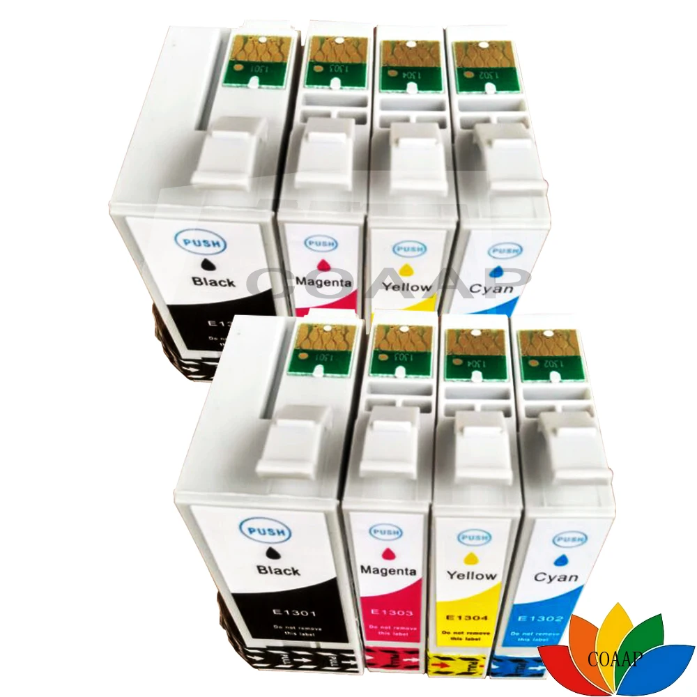 8 Compatible ink cartridges for Epson T1301BK T1302C T1303M T1304Y Workforce WF-3520DWF WF-3540DTWF WF-7525