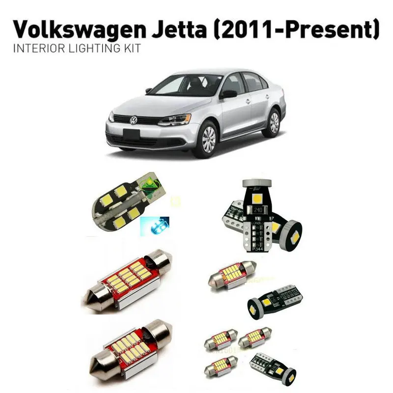 

Led interior lights For vw jetta 2011+ 11pc Led Lights For Cars lighting kit automotive bulbs Canbus