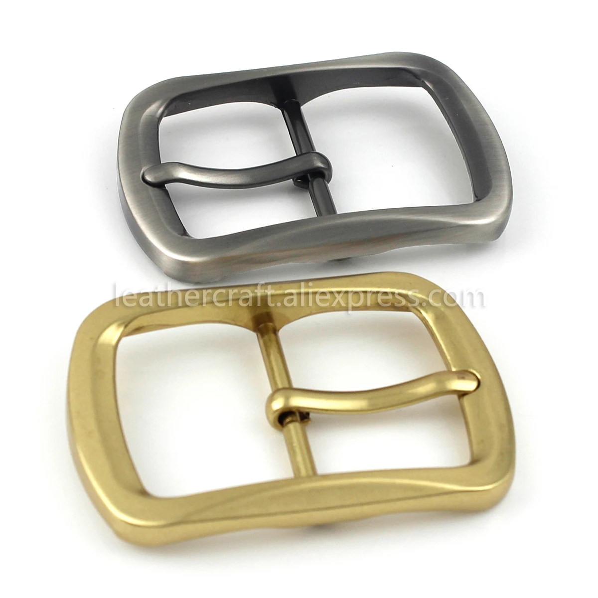 1x Metal Belt Buckle Center Bar Single Pin Buckle Men\'s Fashion Belt Buckle 2 Colors for 37-39mm Belt Leather Craft Accessories