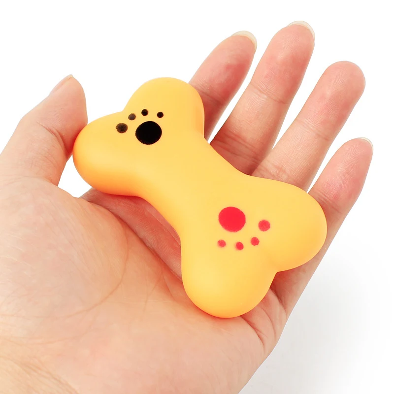 Cute Bone Dog Cat Toy Chew Treat Holder Tooth Cleaning Squeak Toys Dog Puppy Training Interactive Pet Supplies for Poodle