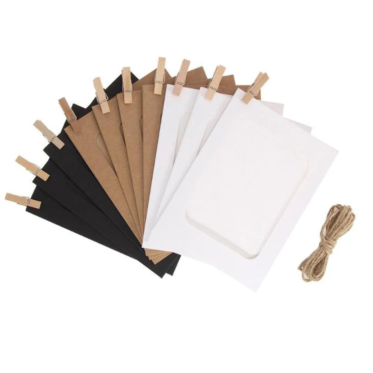 for Film Cameras DIY Kraft Paper Photo Album 3inch Wall Hanging Photo Frame for Pictures Home Decoration Wedding Photo Frame