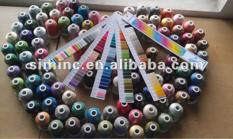 100% brand new polyester embroidery thread 1000m with 112 colors +free shipping