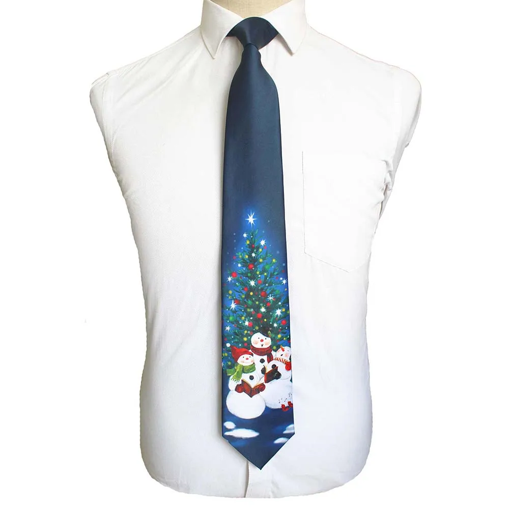 GUSLESON Quality Silk Christmas Tie 9cm Men's Fashion Print Neckties Helloween Festival Tie Soft Designer Character Necktie