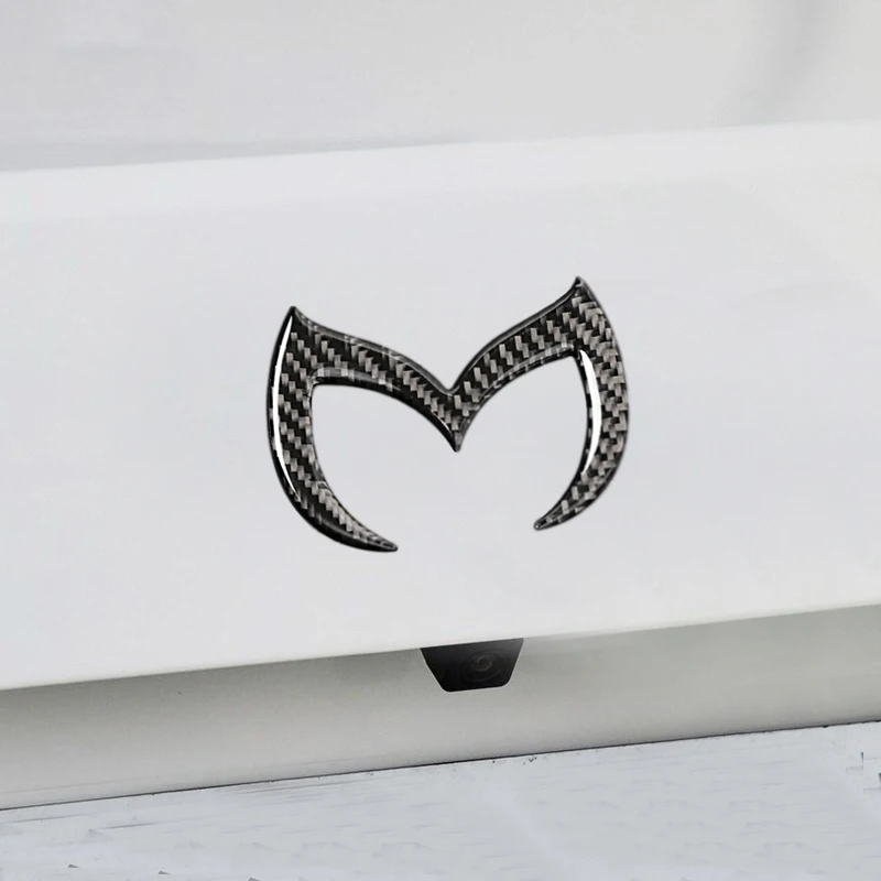 Carbon Fiber Emblem 3D Sticker Logo Decals Car Styling For Mazda 6 3 CX-5 CX-3 Axela Atenza Accessories