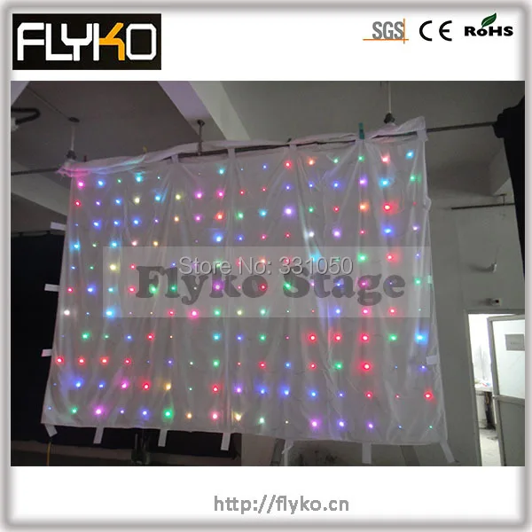 Free shipping 2m high 3m wide p180mm SD controller  led soft curtain video