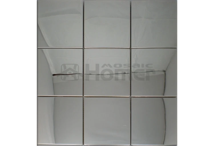 free shipping,  big size siver stainless steel mosaic tiles for powder room wall mosaic tiles HME8506