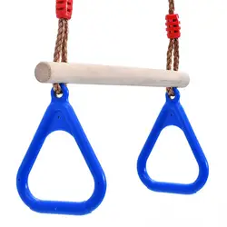 Altalena a trapezio per bambini con anelli set da gioco in legno con anelli in plastica anelli da palestra per bambini anello Fitness per adulti per bambini