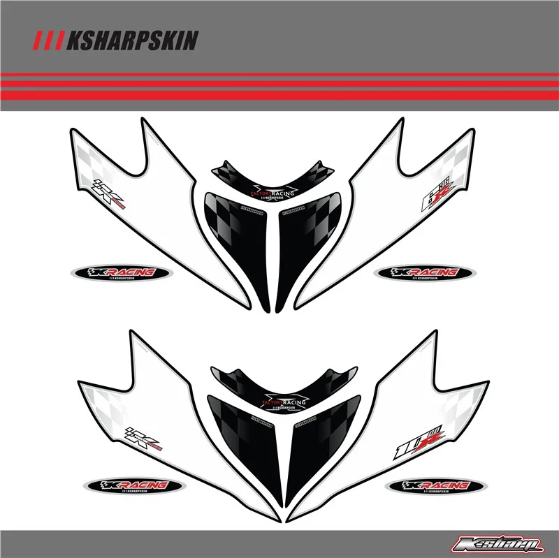 Front Fairing Motor Number Board 3D Gel Protector for KAWASAKI ZX10R 06-07 X6R Ninja C Series 2005 - 2006