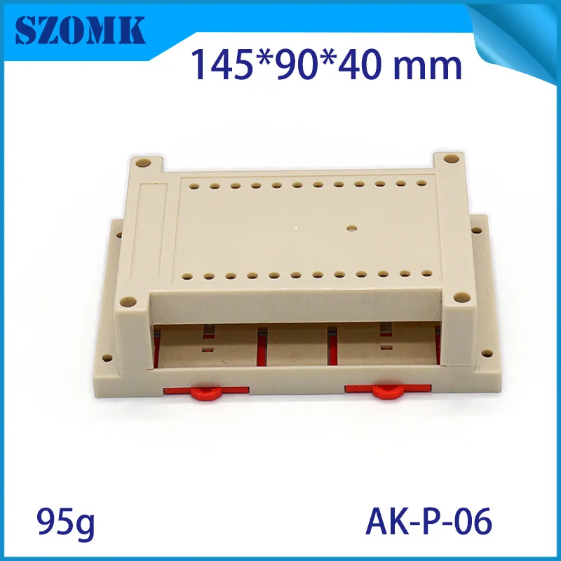 1Piece electronics din rail enclosures control din rail box for pcb din rial housing diy box 145*90*40mm PLCC junction box case