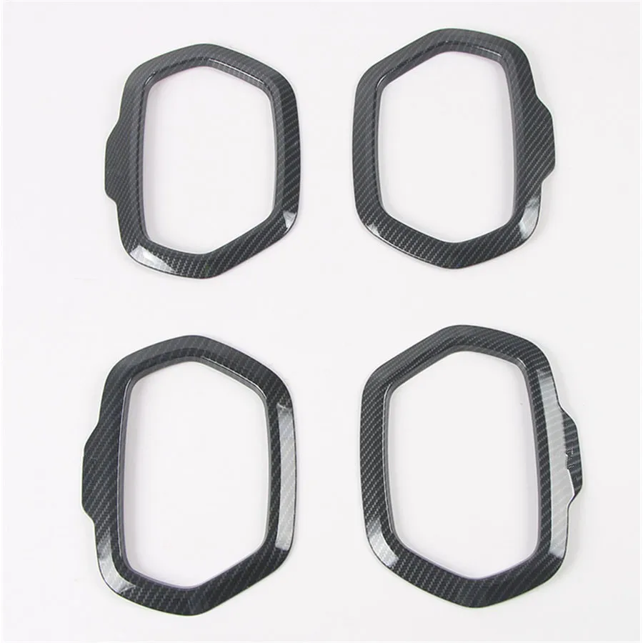 Car Styling 4Pcs ABS Interior Auto Inner 4Doors Speaker Decor Frame Ring Cover Trim Stickers For Jeep Renegade 2015 2016