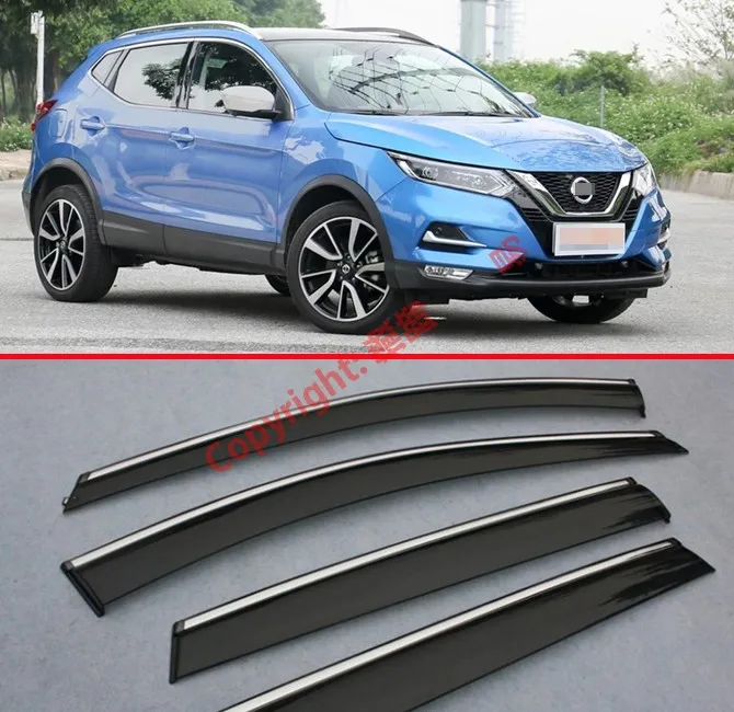 

For Nissan Qashqai 2018 2019 Car Window Sun Rain Shade Visors Shield Shelter Protector Cover Sticker