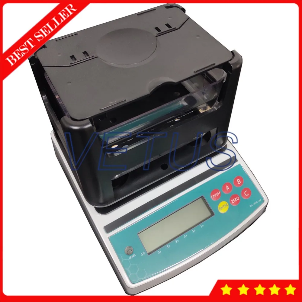 AU-1200S Digitale Peso Specifico Tester 0.01 ~ 1200g Solidi Densitometro Metro con 0.001g/cm3 Densità Apparecchiature di Collaudo
