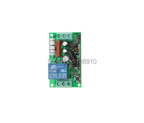 Universal AC220V 1CH 10A Remote Control Switch Relay Output Radio Receiver Module and Waterproof Transmitter Toggle Momentary