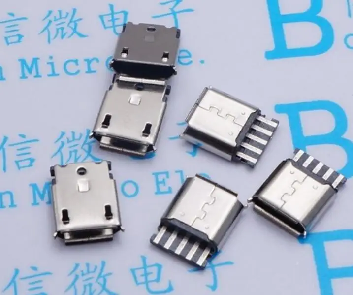 10Pcs Micro USB 5pin Female Socket Connector Welding Type for Tail Charging Mobile Phone Free shipping