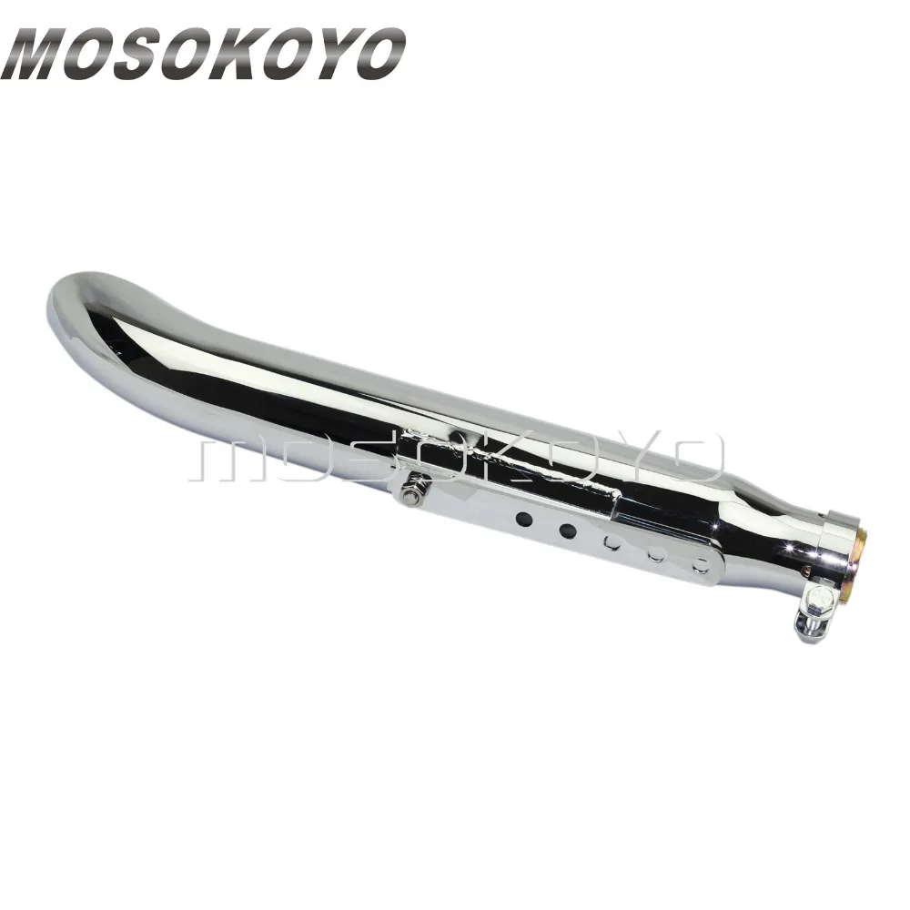 Chrome Motorcycles 410mm Turn Out Exhaust Muffler For Harley Dyna FXD Sportster 883 Iron 48 1200 Custom 35-41mm Silencer Pipes